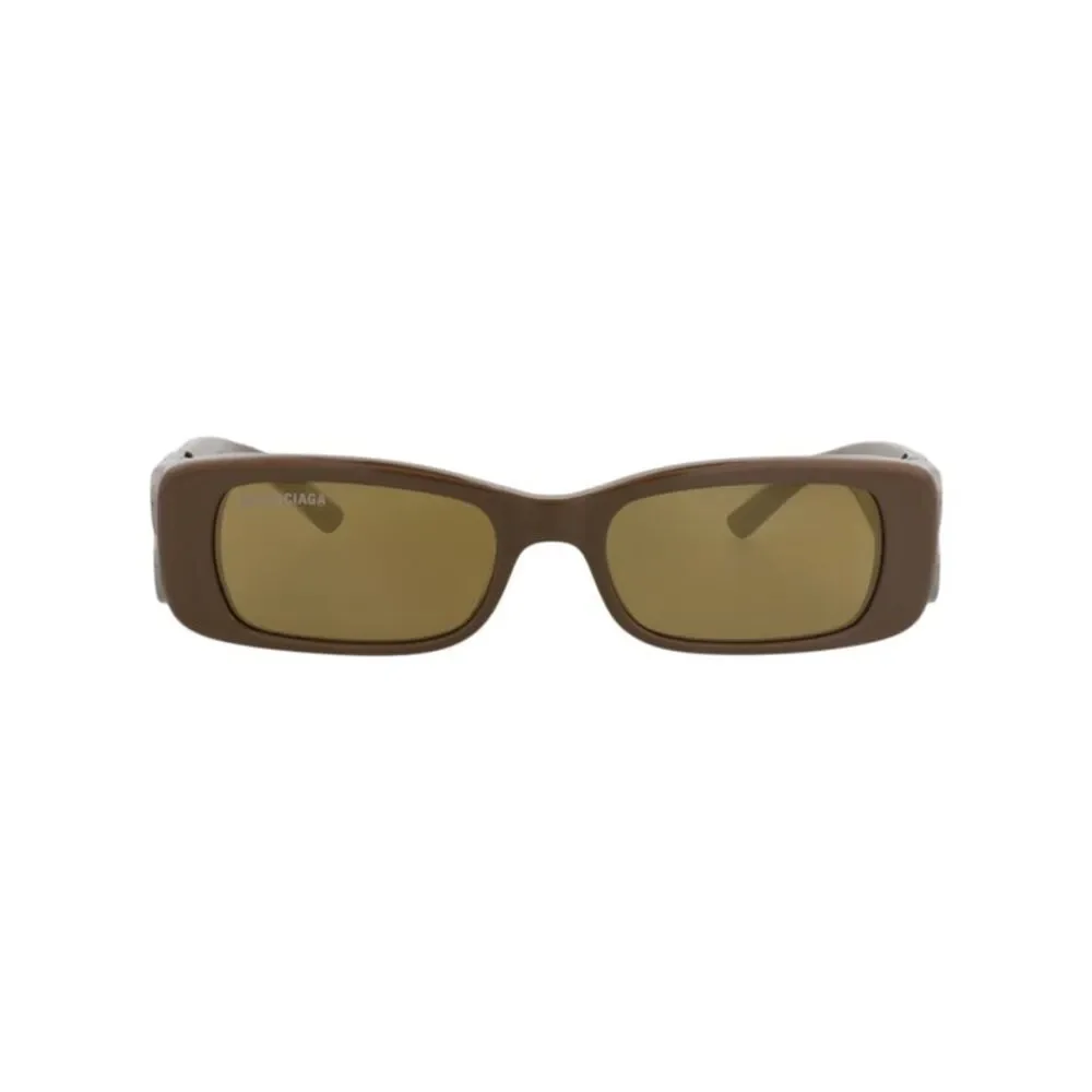 Balenciaga Square-Frame Recycled Acetate Sunglasses Brown Womens